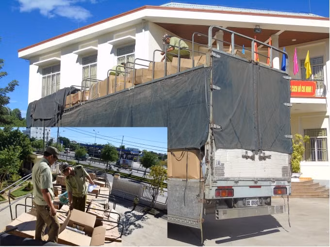 Tạm giữ 423kg vòi nước kim loại các loại, 510 cân đồng hồ các loại, 470 kg trà, 1130kg cà phê bột các loại... Ảnh: Cục Quản lý thị trường tỉnh Quảng Nam