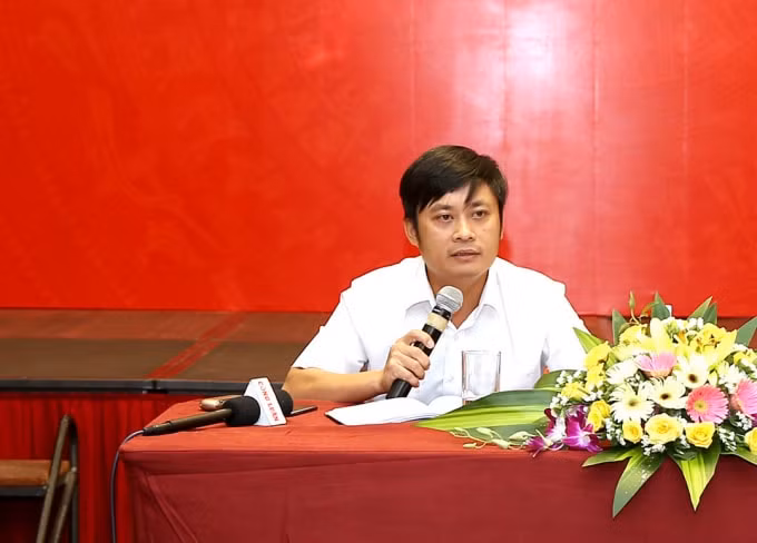 Đồng chí Lê Trần Nguyên Huy - Tổng Biên tập Báo Nhà Báo & Công Luận phát biểu kết luận tại buổi lễ. Ảnh: Sơn Hải