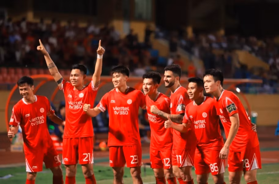 thang hai phong viettel fc chia ngoi dau vleague voi cong an ha noi hinh 1