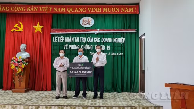 Công ty Cổ phần Thái Bình Kiên Giang ủng hộ vật tư y tế phòng chống dịch Covid-19 trị giá hơn 3 tỷ đồng