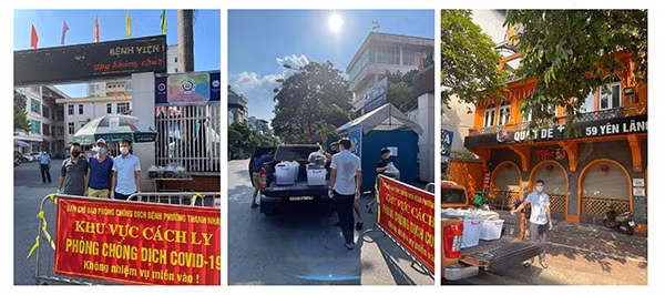 Nhóm thiện nguyện Nhà hàng Quán Dê+ đồng hành, chia sẻ khó khăn cùng cán bộ, bệnh nhân, người nhà bệnh nhân ở Bệnh viện Phổi Hà Nội thông qua hoạt động trao tặng cơm miễn phí.