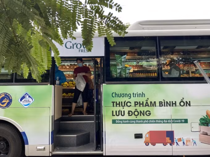 Siêu thị di động kiểu mới tại TP.HCM.