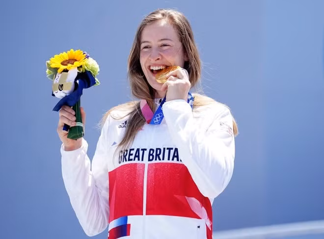 Charlotte Worthington giành HCV Olympic Tokyo 2020 với điểm số khó tin. Ảnh: internet