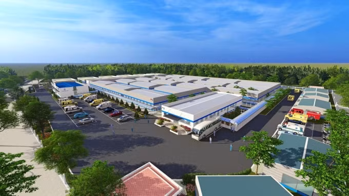 Bệnh viện điều trị COVID-19 trực thuộc Bệnh viện Đại học Y Hà Nội (ảnh TL).