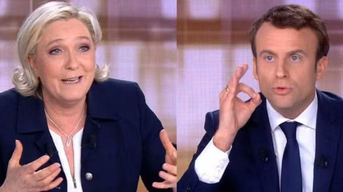 bau cu phap cuoc dua song ma giua macron va le pen dang dien ra cang thang hinh 1