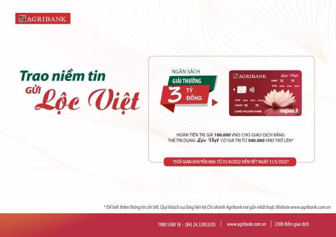 mo the mien phi chi tieu hoan tien cung the tin dung noi dia loc viet cua agribank hinh 2
