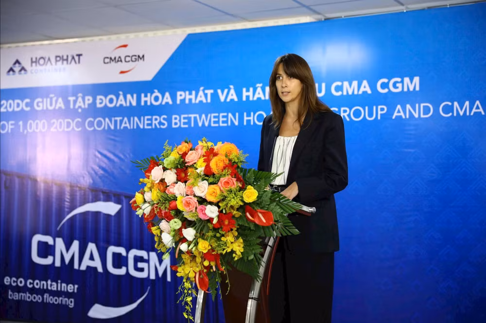 Bà Amelie Humphreys, Tổng Giám đốc CMA CGM Việt Nam chia sẻ