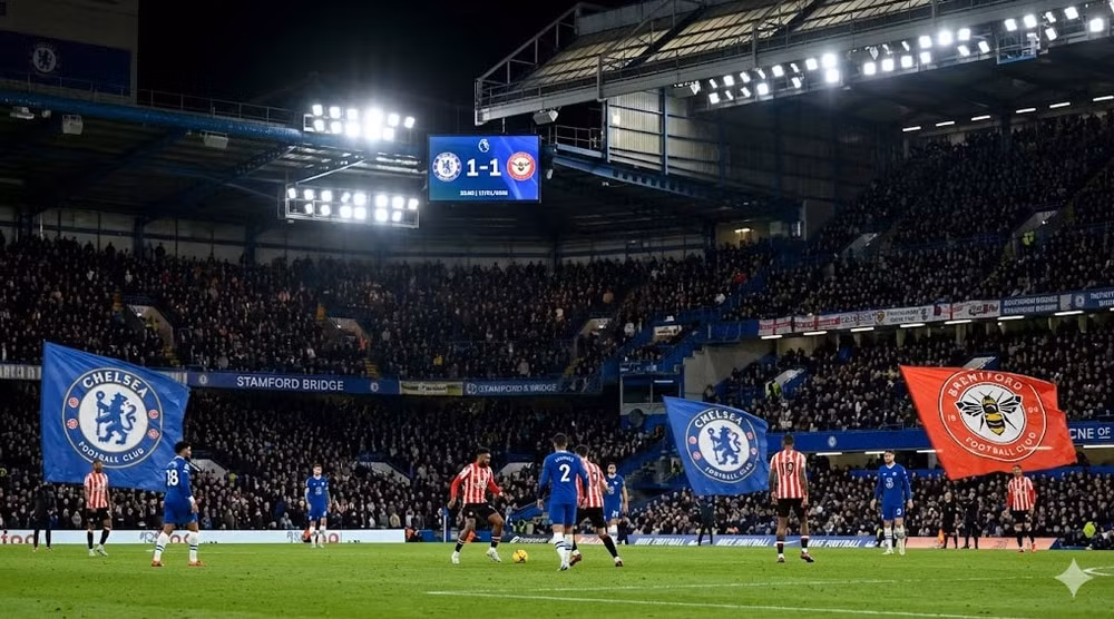 Trận đấu Chelsea vs Brentford. Hình minh họa