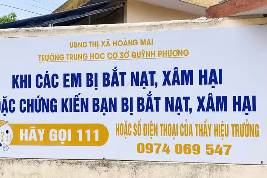 Hiệu trưởng phải công khai số điện thoại để học sinh 'cầu cứu' khi bị bạo lực