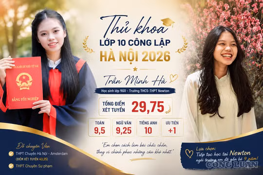 Thủ khoa vào lớp 10 Hà Nội từ chối trường chuyên nổi tiếng để ở lại trường cũ