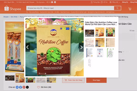 Cảnh báo cà phê giảm cân Love World Nutrition Coffee có dấu hiệu quảng cáo sai