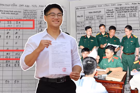 Thủ khoa Học viện Quân y học bạ nhiều môn 10 phẩy làm thủ tục nhập học