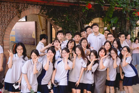 Học sinh Trường THPT Lương Thế Vinh ( cơ sở Tân Triều, Hà Nội). Ảnh: NTCC