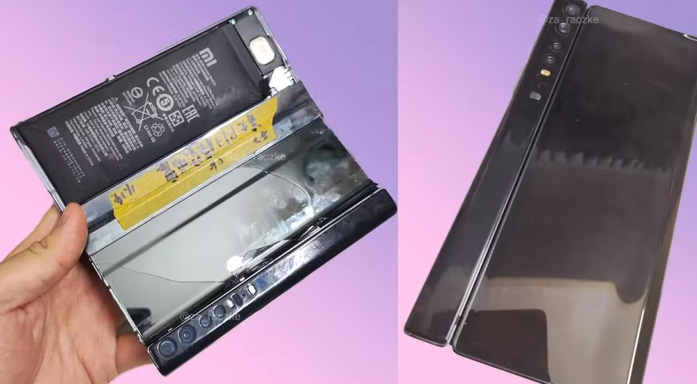 xuat hien hinh anh nguyen mau smartphone man hinh gap moi cua xiaomi hinh 1