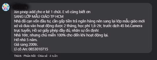 tp hcm bo cuoc sau nhieu thang gong ganh hang loat co so mam non tu thuc duoc rao ban hinh 2