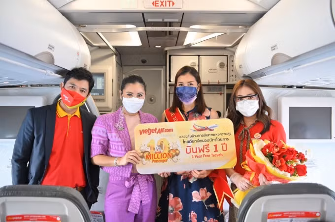 vietjet khoi phuc them hai duong bay va dat moc van chuyen10 trieu hanh khach tai thai lan hinh 1