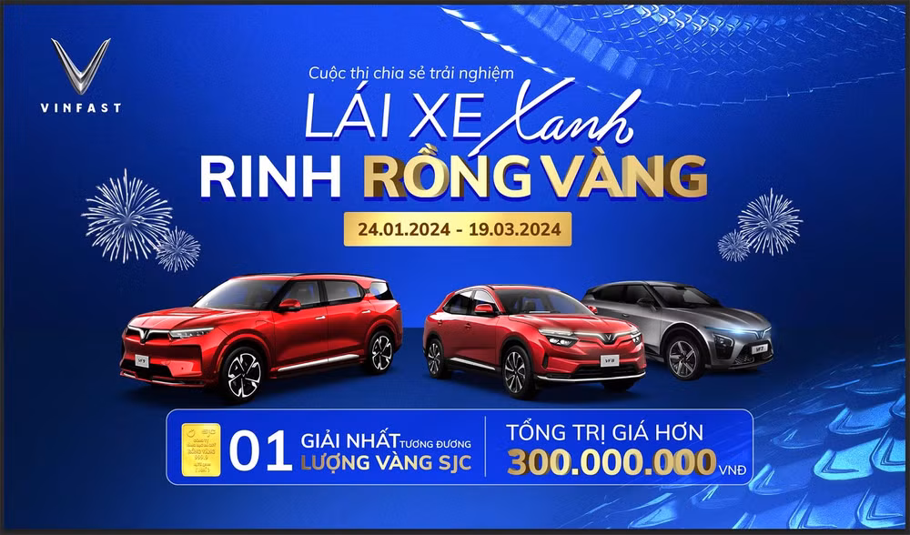 cuoc thi lai xe xanh rinh rong vang cua vinfast treo tong giai thuong hon 300 trieu dong hinh 1