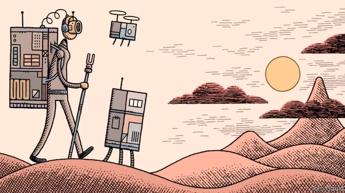 Ảnh minh họa: Thời kỳ đầu khó khăn của AI. Nguồn: Tom Gauld
