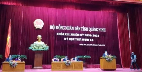 Kỳ họp thứ 13, HĐND tỉnh QUảng Ninh chính thức khai mạc vào sáng ngày 29/7. Ảnh do Sở TTTT Quảng Ninh cung cấp.