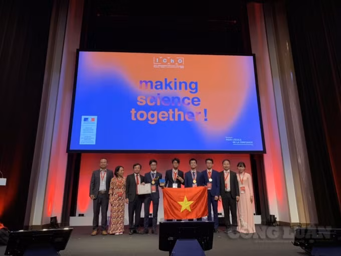 Đội tuyển Việt Nam thi Olympic hóa học quốc tế 2019. Ảnh đội tuyển gửi về.