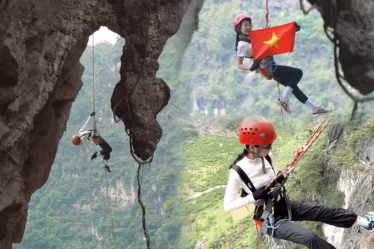 Đu dây từ vách núi cao 120m: Trải nghiệm du lịch mạo hiểm tại Lạng Sơn 