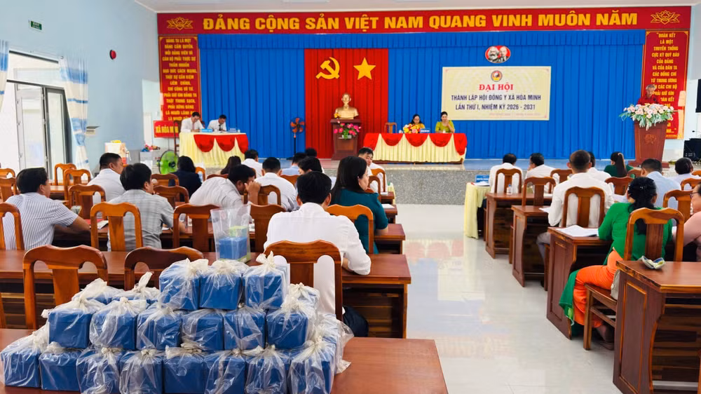 Quang cảnh Đại hội Đông y xã Hòa Minh, Vĩnh Long. (Ảnh: Trí Trần)