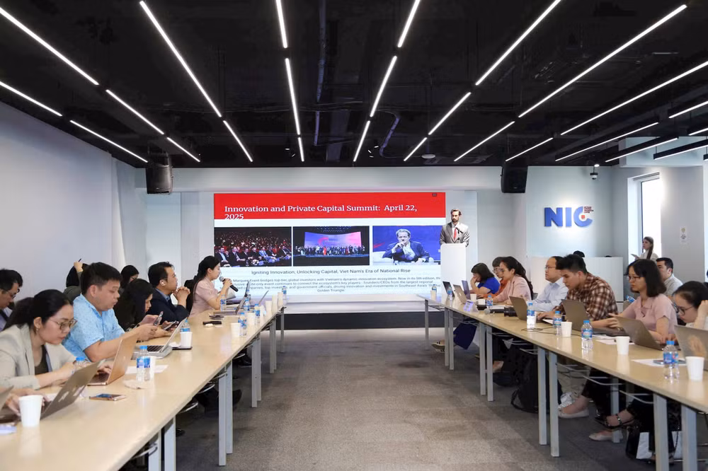 Toàn cảnh họp báo. (Ảnh: NIC)