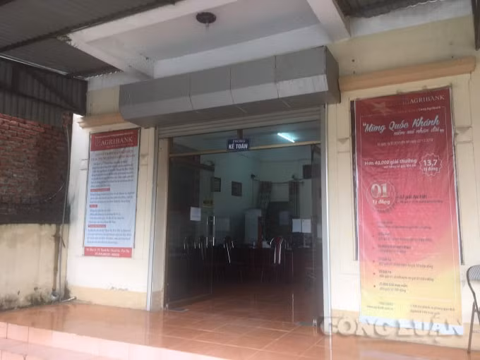 Phòng giao dịch Thanh Hà, thuộc chi nhánh Ngân hàng Nông nghiệp và Phát triển nông thôn Phú Thọ.