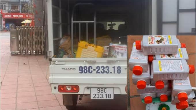 Xe tang vật chở bán thuốc bảo vệ thực vật trái quy định