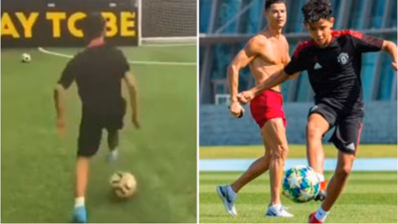 con trai lon cua ronaldo ghi ban an mung theo phong cach cua bo hinh 1