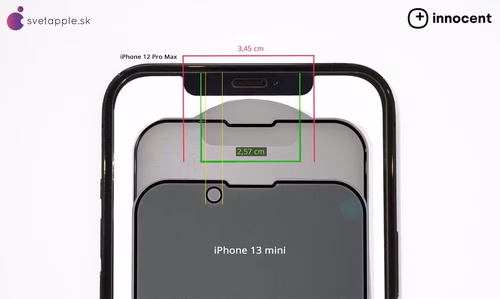 Phần tai thỏ trên iPhone 13 sẽ thu gọn lại. Ảnh: svetapple