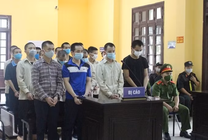 Các bị cáo tại tòa