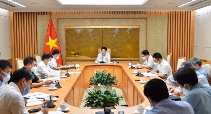 Quang cảnh cuộc họp do Phó Thủ tướng Phạm Bình Minh chủ trì.