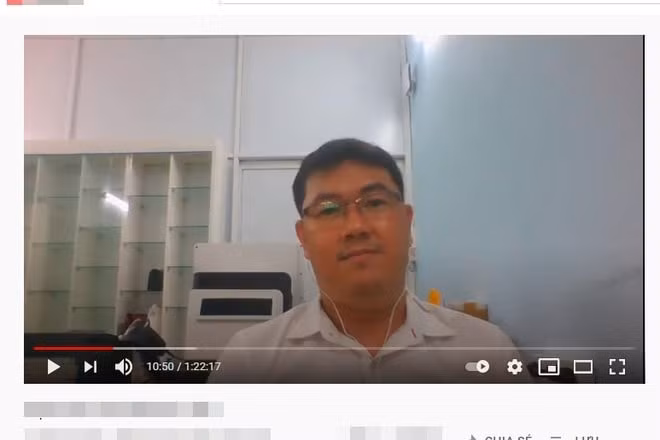 Nguyễn Vũ Quốc Anh trong buổi livestream ngày 15/6 - Ảnh chụp màn hình