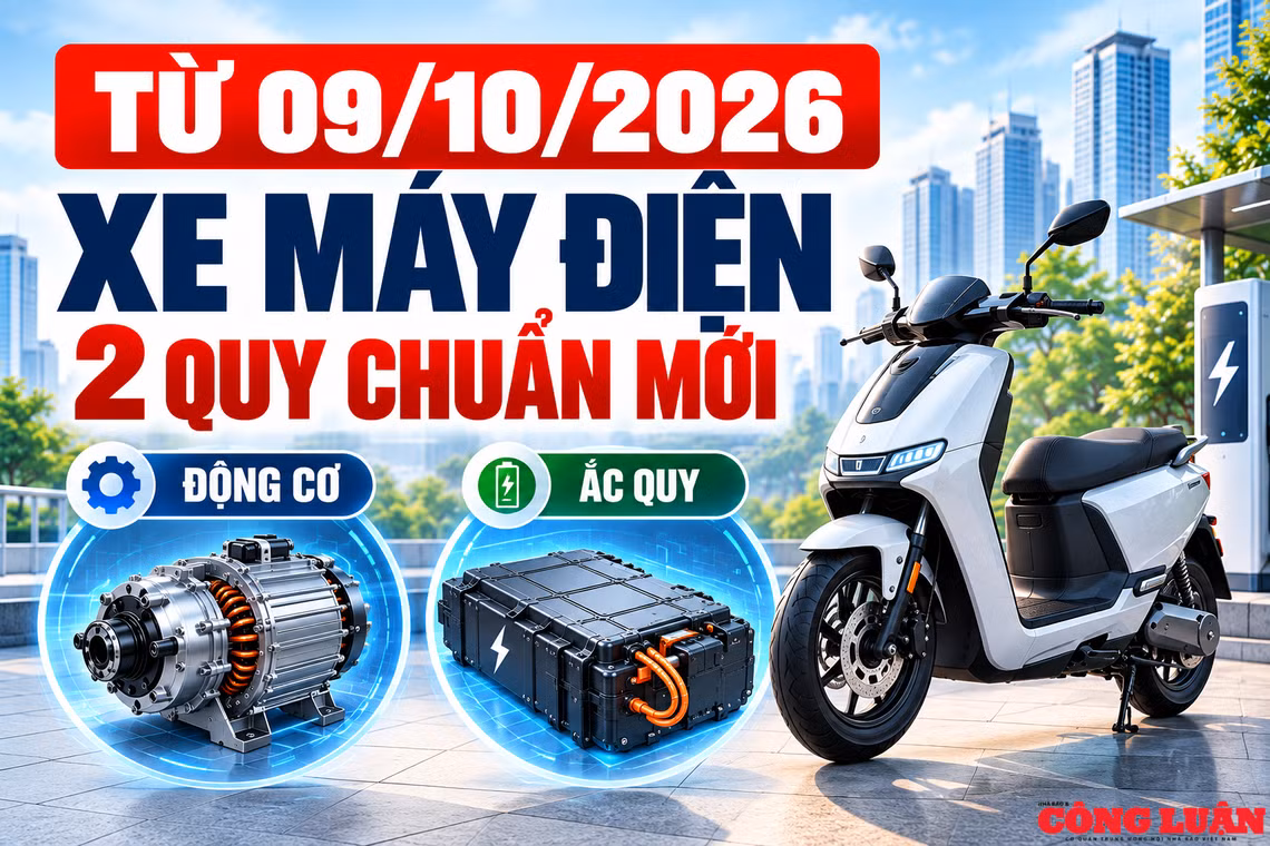 Từ ngày 9/10, xe điện áp dụng 2 quy chuẩn mới về động cơ và ắc quy
