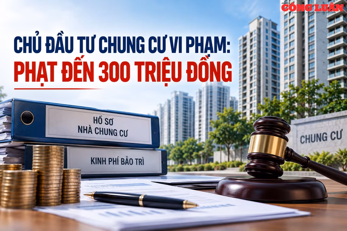 Chủ đầu tư chung cư vi phạm: Phạt đến 300 triệu đồng