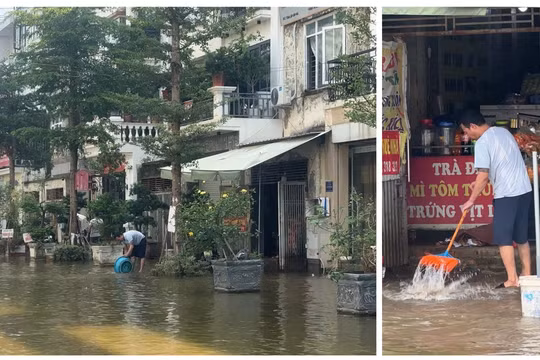 KĐT Tân Tây Đô vẫn ngập một số tuyến đường, người dân chật vật trở lại cuộc sống