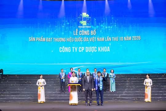 Dược Khoa vinh dự có 2 sản phẩm đạt Thương hiệu Quốc gia Việt Nam 2026