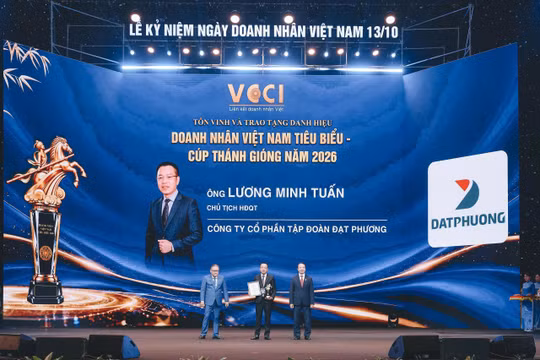 Chủ tịch Đạt Phương Lương Minh Tuấn được vinh danh Doanh nhân Việt Nam tiêu biểu – Cúp Thánh Gióng 2026