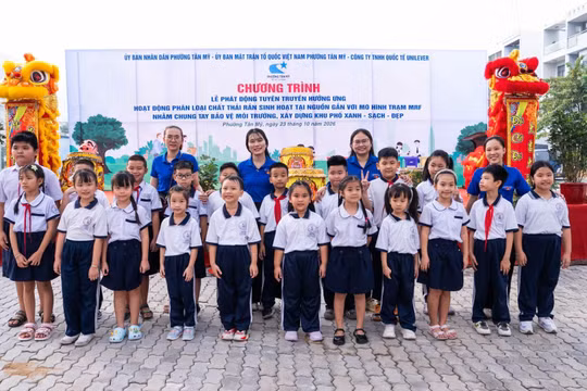 Phường Tân Mỹ phát động phân loại chất thải rắn sinh hoạt tại nguồn gắn với mô hình Trạm MRF, chung tay xây dựng khu phố xanh - sạch - đẹp