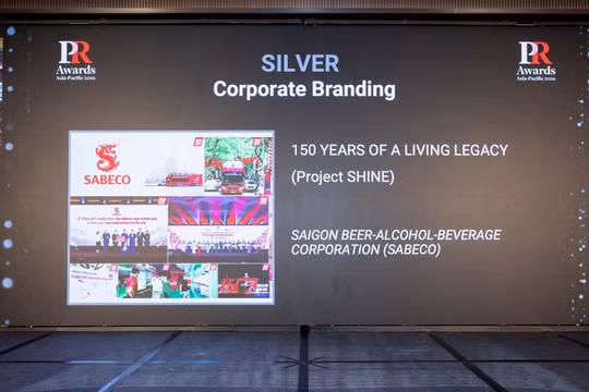 Chiến dịch “150 năm Di Sản Vươn Cao” của SABECO giành giải Bạc tại PR Awards Asia Pacific 2026