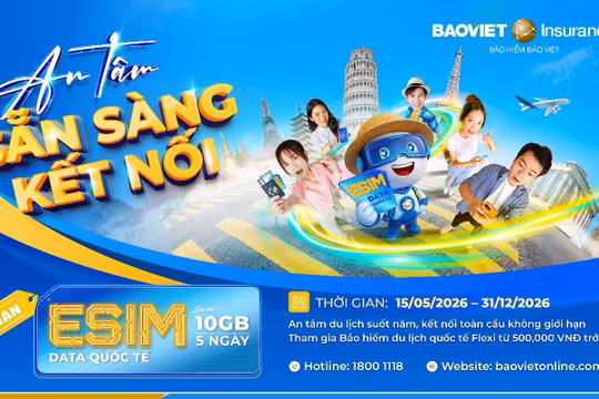 Đi du lịch là cần có bảo hiểm, có bảo hiểm Bảo Việt là có ESIM kết nối toàn cầu