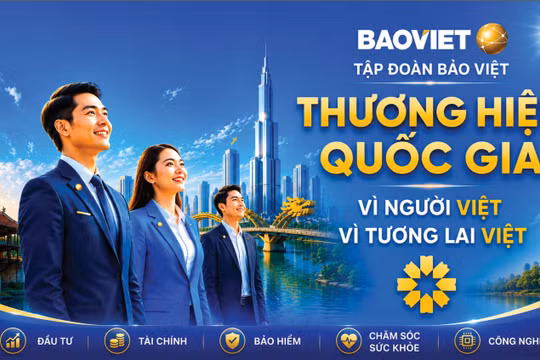 Bảo Việt đứng đầu top 10 thương hiệu mạnh nhất Việt Nam năm 2026 do Brand Finance công bố