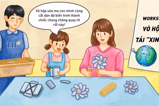 Theo chân các bạn nhỏ xứ Nghệ trải nghiệm workshop Vỏ hộp tái “Xinh” 5 hưởng ứng Ngày Môi trường Thế giới 5/6