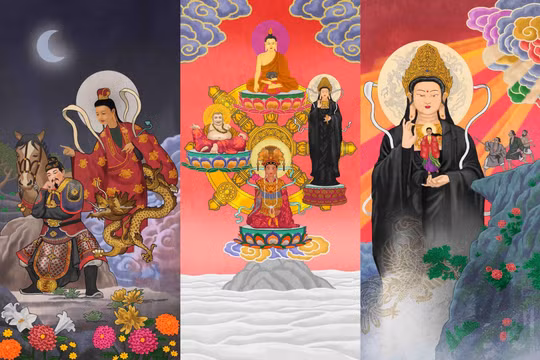 Không cần đọc huyền sử, xem bộ tranh sơn mài trên núi Bà Đen sẽ biết Linh Sơn Thánh Mẫu linh thiêng như nào