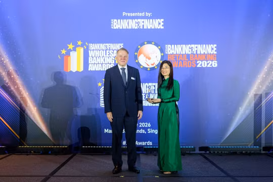 Vietcombank lập cú đúp giải thưởng quản lý rủi ro tại Asian Banking & Finance Awards 2026