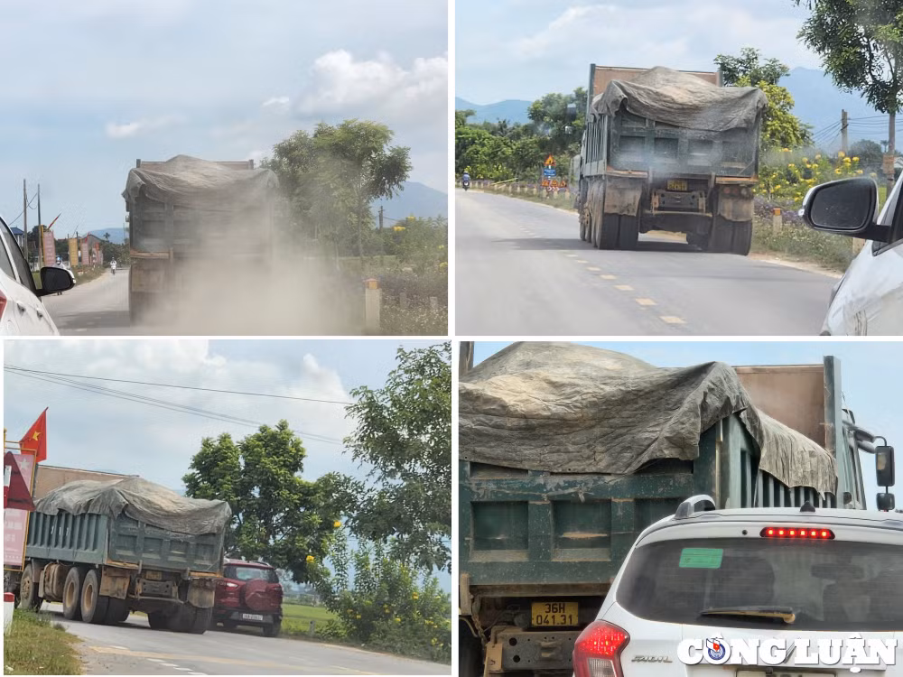 loat xe khung cho dat nao loan duong que o ha tinh hinh 2