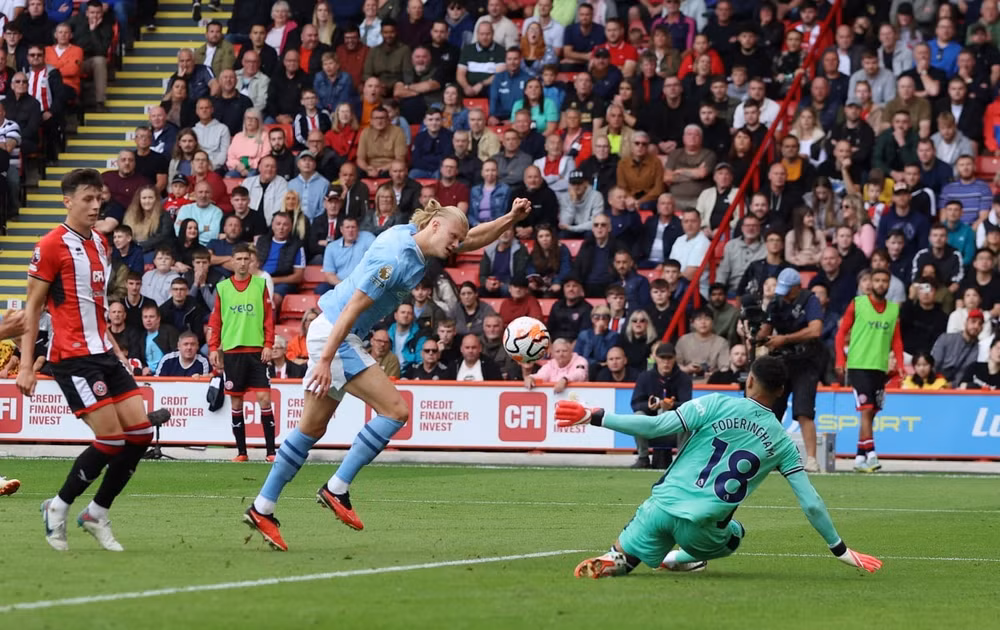 haaland da hong 11m man city van co 3 diem truoc tan binh sheffield united hinh 1