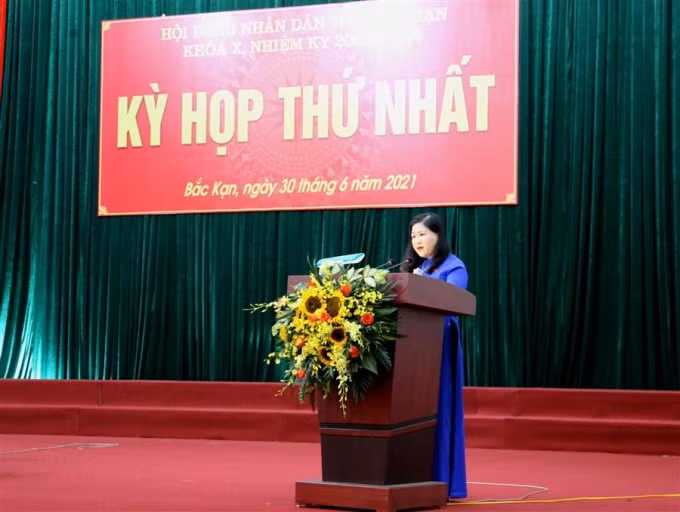 Bà Phương Thị Thanh tái đắc cử Chủ tịch HĐND tỉnh Bắc Kạn khóa X, nhiệm kỳ 2021-2026.