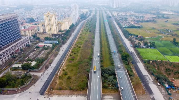 Đại lộ Thăng Long đến đường 32 là đoạn quan trọng của dự án đường Vành đai 3.5 - điểm nhấn hạ tầng giao thông nâng tầm giá trị bất động sản Hoài Đức trong tương lai gần. Ảnh: TL.